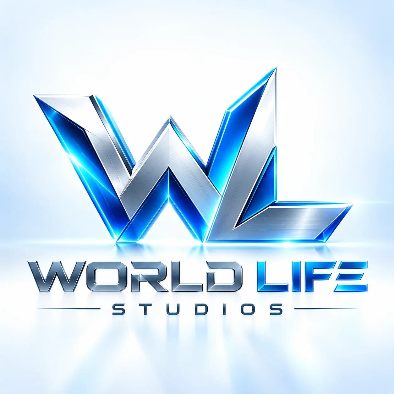 World Life Studios blue and silver WL emblem